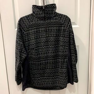 Columbia mock neck fair isle fleece 1X